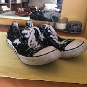 Converse one star black and white sneakers